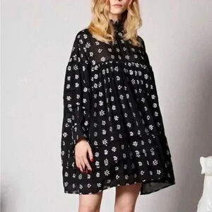 Sister Jane Black and White Floral Mini Dress